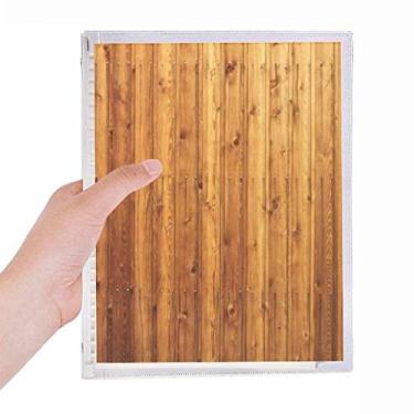 Imagem de Caderno de textura de papel de parede para piso de madeira laranja, diário de folhas soltas recarregável