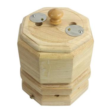 Imagem de Caixa tradicional de moxabustão de madeira para abdômen Moxa, ferramenta de rolo de absinto, mugwort