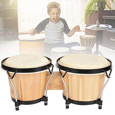 Imagem de Djembes de madeira , instrumento musical africano, tambor de mão de baqueta, pele de cabra, tambor com chave inglesa, tambor de cálice para iniciantes, reprodutor de música