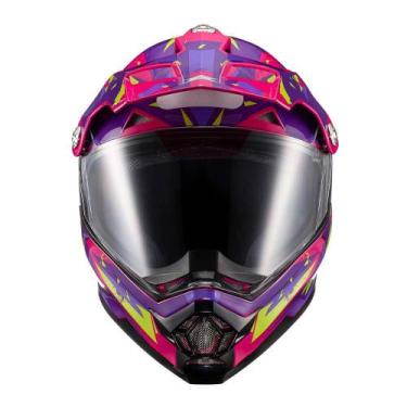 Capacete Motocross Etceter Solid - Rosa Bebê