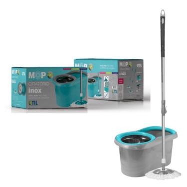 Imagem de Mop Giratorio Cesto De Inox Com Balde Centrifugador 360°