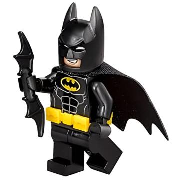 Imagem de LEGO Boneco Batman preto Super Heroes Universo DC com Batarang (Cabe a Tradicional)