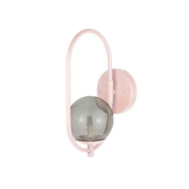 Imagem de Kit 2 Arandela Parede ONLINE ROSÉ Globo de Vidro FUME