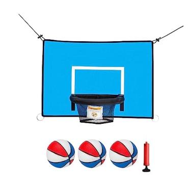 Imagem de rockible Mini cesta de para trampolim, universal, com rede de brinquedo infantil jardim à prova d'água com bomba e 3 de indoor, Estilo b