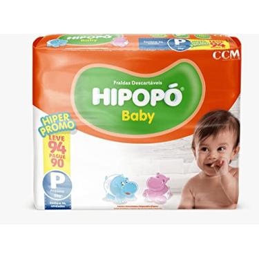 Imagem de Kit 2 Pacotes Fralda Descartável Infantil Hipopó Baby Hiper P