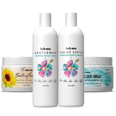 Imagem de Kit Para Cabelos Crespos E Cacheados Kah Noa (4 Itens)