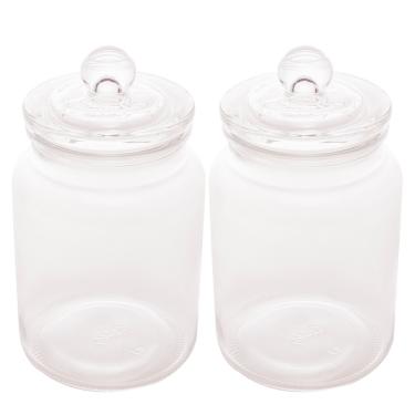 Imagem de Kit 2 Potes De Vidro Borossilicato com Tampa Arena 1,1L Lyor