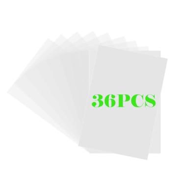 Imagem de Xmfdty Folhas de filme retrátil retrátil, pacote com 36 folhas de plástico retráteis lixadas e retráteis, papel retrátil para crianças, ornamentos de artesanato criativo (20 x 14,5 cm)