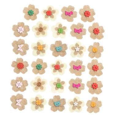 Imagem de Operitacx 30 Unidades botões de flores pequenos botões DIY botões de costura decorativos decoração costurar botões DIY delicados botões de serapilheira flor de sapato Acessórios manto botão