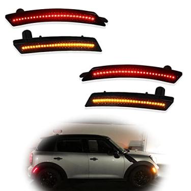 Imagem de Kit de luzes de marcador lateral GTinthebox Led para 2007-2013/14 MINI Cooper R55 R56 R57 R58 R59 R60 R61, substitui lâmpadas de marcador lateral OEMGTINTHEBOX GT-RB-117BA+RB-118BR