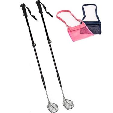 Imagem de Vos Beach Multifunction Sand Sifter (Black, 2 Pack with 2 Shell Bags) Shell Scoop Sand Scoop Extra Long Adjustable Handle Back Saver Hygienic Pet Cat Litter Scoop Aquarium Accessories Tool