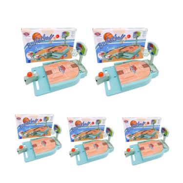 Imagem de Brinquedo Game Modalidade Basquete Jogo de Mesa Verde - Kit 5 Unidades
