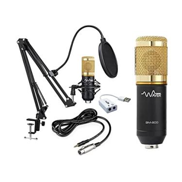 Imagem de Microfone Bm800 Plus + Pop Filter + Suporte Móvel de Mesa Waver (Branco)