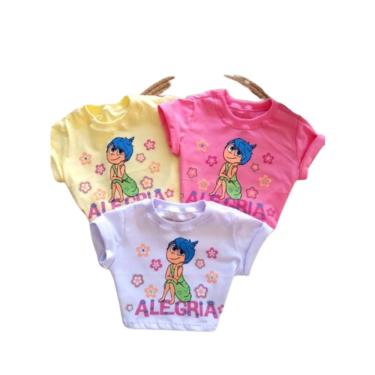 Imagem de Blusa cropped infantil -Personagens Divertidamente - stitch