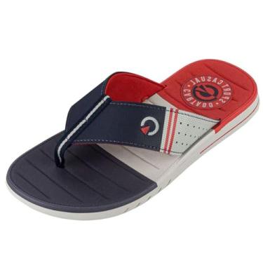 Imagem de Chinelo Masculino Cartago Sevilha As601-cinza/Az/Verme 39