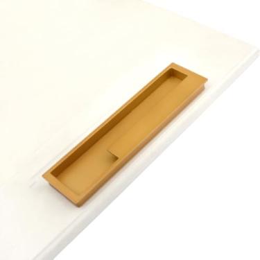 Imagem de Maçanetas de porta ocultas pretas/ouro/prata/Gery Maçaneta de porta interna Puxa maçaneta de guarda-roupa Gaveta de cozinha puxa ferragens de porta, ouro, furo 192 mm, direita