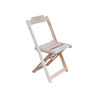 Imagem de Cadeira Dobrável de Madeira Maciça - Crua