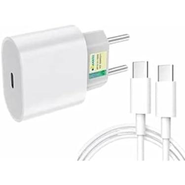 Imagem de Kit 2 Carregadores Turbo Premium 25W + 2 Cabos Tipo-C para Tipo-C (1M). Tecnologia Power Delivery (PD). Compatível com Samsung, Motorola e LG Premium. Cor: Branco.