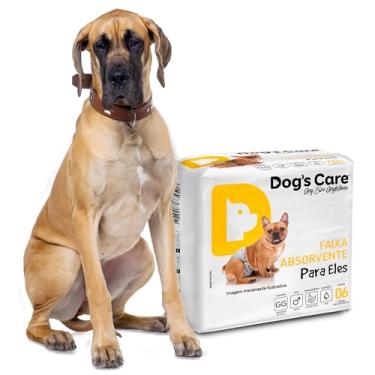 Imagem de DOG’S CARE Fralda Descartável Para Cães Machos - Fralda Absorvente Para Cachorros Idosos e Filhotes - Tamanho GG - Cintura de 76 a 94cm - 12 Unidades