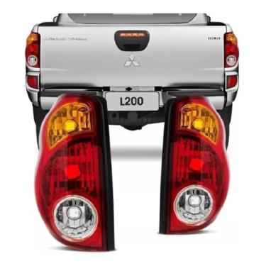 Imagem de Par Lanterna Traseira L200 Triton 2008 2009 2010 2011 2012 2013 2014 2015 2016 Cor:Tricolor