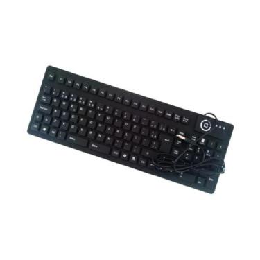 Imagem de Teclado Usb Dobrável Flexível Silicone Para Pc Notebook - DACAR