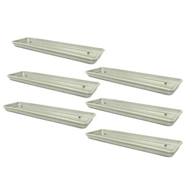 Imagem de Prato Para Jardineira Floreira Mármore 50cm Nutriplan Kit 6