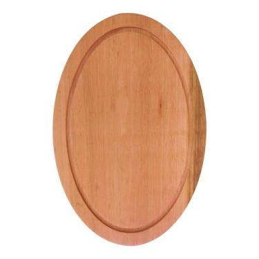 Imagem de Tábua para Servir Queijo e Frios em Madeira de Eucalipto Maciço - Oval