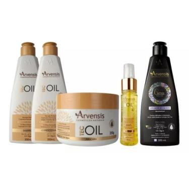 Imagem de Kit Shampoo+ Cond + Máscara+ Óleo Tec Oil +Ativador Arvensis