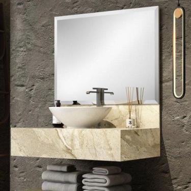 Imagem de Bancada em Porcelanato para Banheiro 80cm Max para Cuba de Apoio - Blu