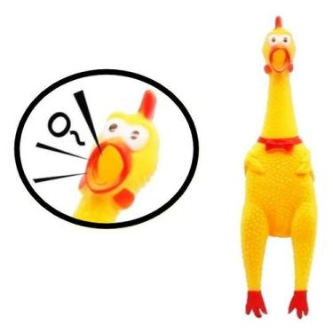 Imagem de Brinquedo Pra Cachorro Frango Galinha Pet Mordedor Sonoro - Elite