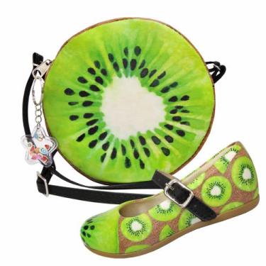 Imagem de Kit Infantil Feminino Sapatilha e Bolsa Frutinhas Kiwi, Magicc Kids, 2