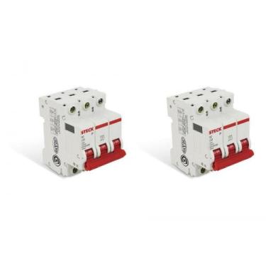 Imagem de Kit C/2 - Disjuntor Steck Din Tripolar 70A Sd63 C  Sd63C70