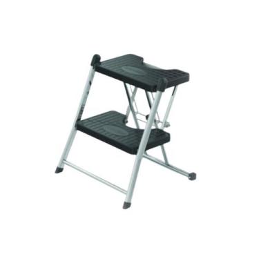 Imagem de Escada Alcance 2 Degraus Dobrável 120 kg Cromada Anodilar