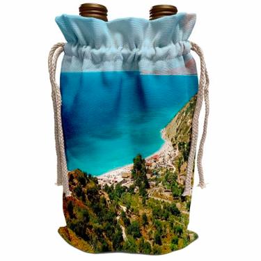 Imagem de 3dRose Bunets Beach, Piqueras, Albânia, Europa-EU01 PRI0022-Prisma-Wine, 34,3 x 21,5 cm, bolsa de vinho, bege