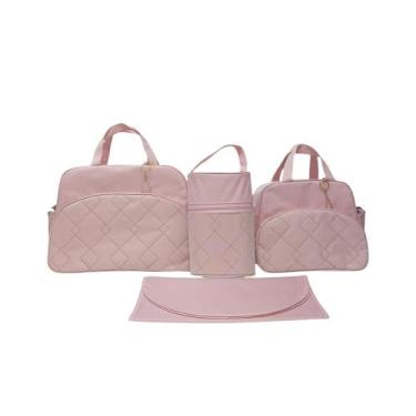 Imagem de kit bolsa maternidade Losango de Neném - Hyno Kids, ROSA