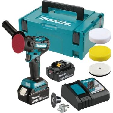 Imagem de Lixadeira Vertical 75mm Sem Fio 18v Com 2 Baterias Carregador Maleta Acessórios Dpv300rtj Makita