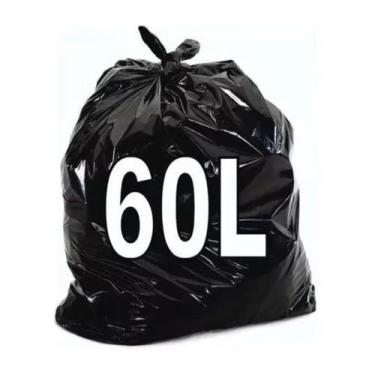 Imagem de Saco de Lixo Reforçado Preto 60 Litros com 100 unidades - Casa Limpa