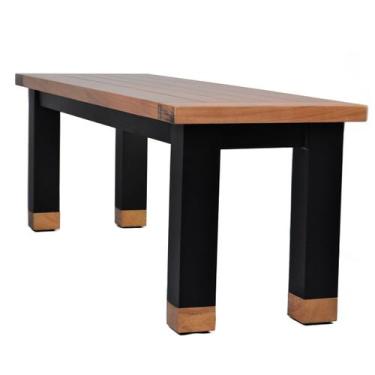 Imagem de Banco Jardim Turmalina em Alumínio e Madeira - Lux Móveis