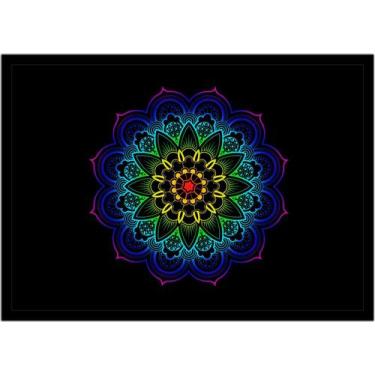 Imagem de Quadro Decorativo Natureza Mandala Rosas Abstrato Com Moldura RC163 - 