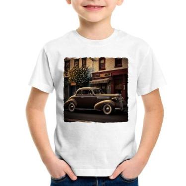Imagem de Camiseta Infantil Carro antigo na cidade - Foca na Moda, Branco, 8