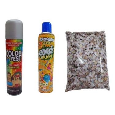 Imagem de Kit De Carnaval Com Confetes, Tinta E Espuma - Romã Atacado