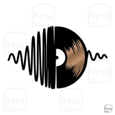 Imagem de Escultura de Parede Decorativo Musica Disco de Vinil 50x31cm - Linha P