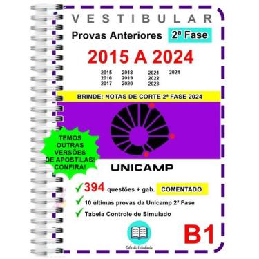 Imagem de Unicamp (B1) 2ª Fase Provas 2015 a 2024 Gabarito Comentado - Sala Do E