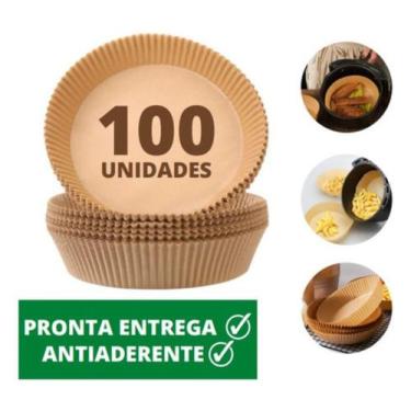 Imagem de Forma Cesto Papel Antiaderente Airfryer Redondo 20cm 100 un - Clink
