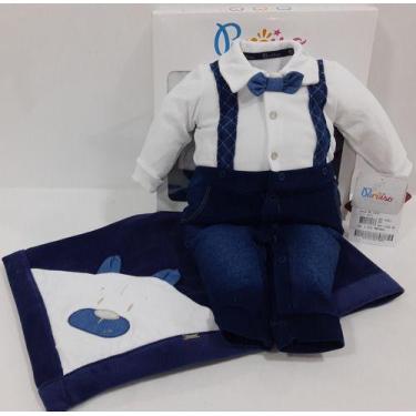 Imagem de - Saída Maternidade Plush Luxo Paraiso Bebê Menino Cód. 11635 - Paraís