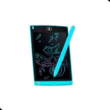 Imagem de Lousa Tablet LCD Mágico Desenho 8,5 Polegadas Pequeno - 9H, Ciano