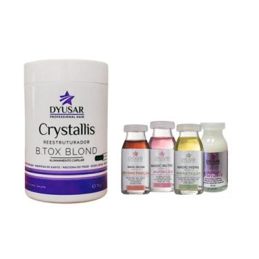Imagem de B.Tox Crystallis Blond 1Kg + Cronograma 4 Ampolas Dyusar - Dyusar  Cos