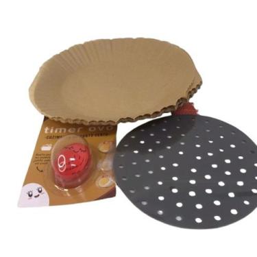 Imagem de Kit Air Fryer pratico e modal Exclusividade - Filó Modas, Preto