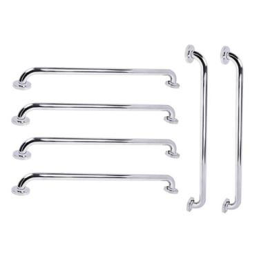 Imagem de Barra de Apoio 70cm Inox Kit 6 Unidades Criança Idoso Acessibilidade G