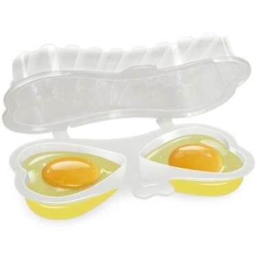 Imagem de Forma 2 Ovos Para Microondas Egg Fácil Omelete Cozido Mexido - Injetem